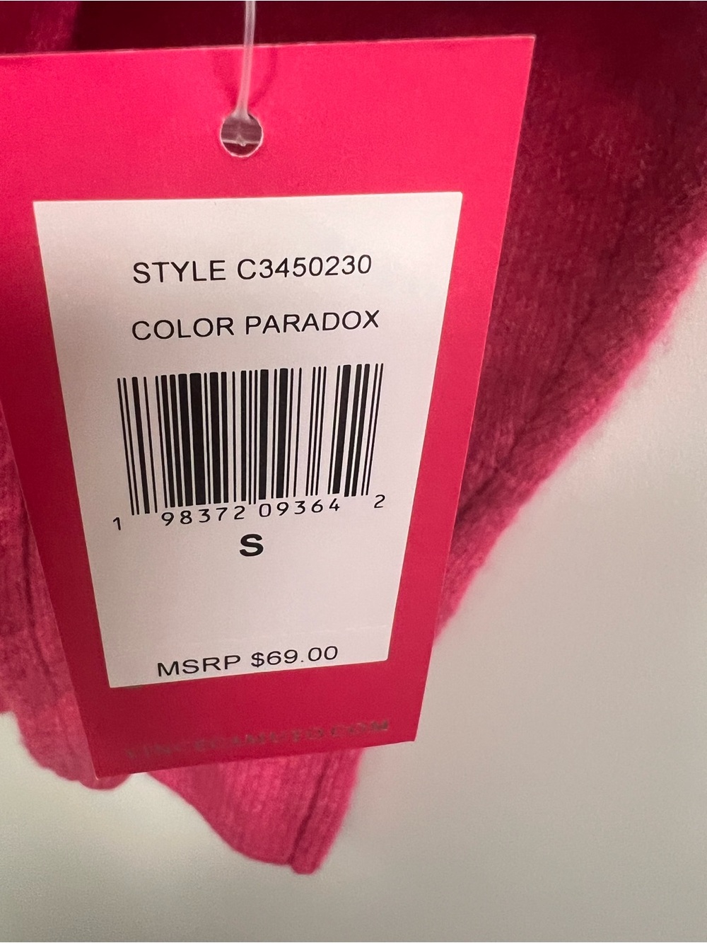 Vince Camuto Vibrant Hot Pink Sweater Exposed Seam Crewneck S NWT - Picture 6 of 11